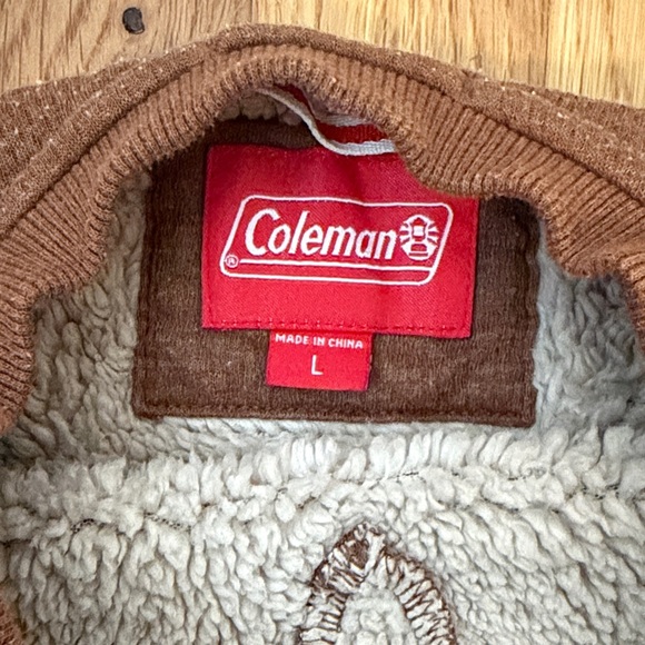 Comfy Coleman Men's Brown Crewneck Pocket Sweatshirt. Size. L - Picture 2 of 5